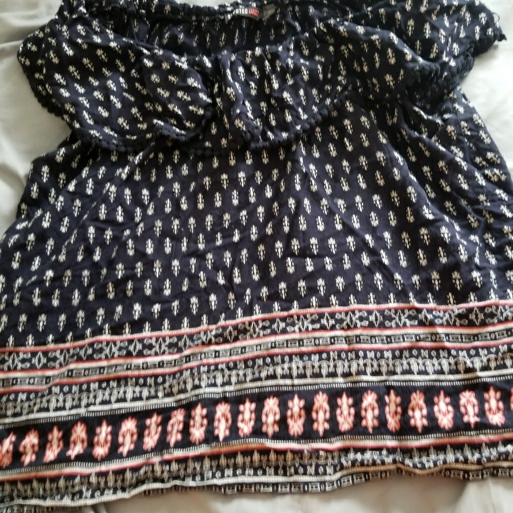 Devoted Off the Shoulder Folk Inspired Top